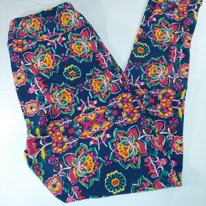 LULAROE LEGGINGS TC, Navy Blue, Pink.. 12 to 18